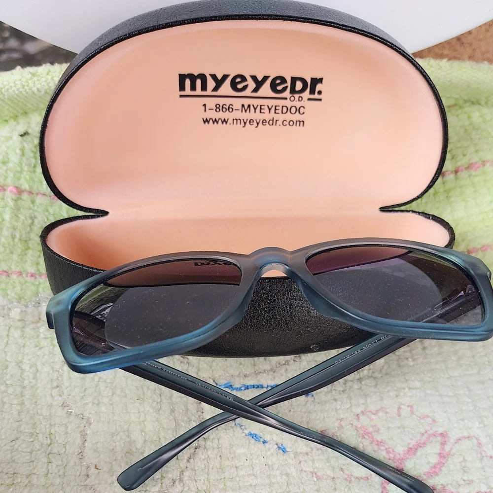 MARC HUNTER MENS NEW MATTE NAVY SUNGLASSES W/BONUS CASE
